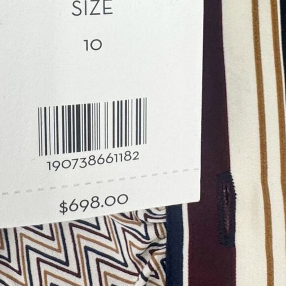 Veronica Beard Silk Print Button Front Shirt Midi Dress Women's Size 10 NWT - Picture 9 of 13